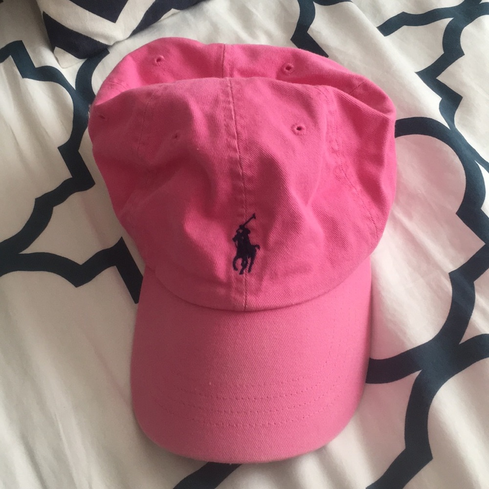 Pink polo hat